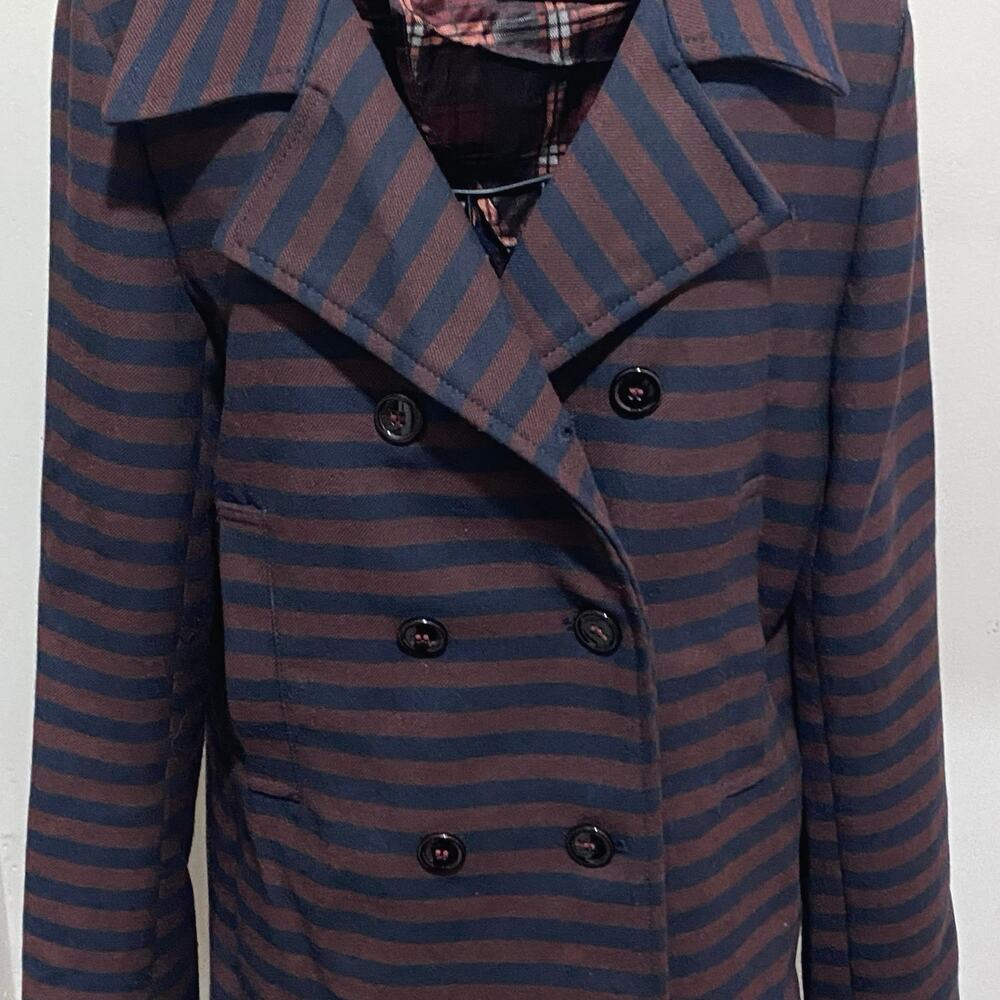 Zara Basic Blazer Size Medium Double-Breasted Nav… - image 6